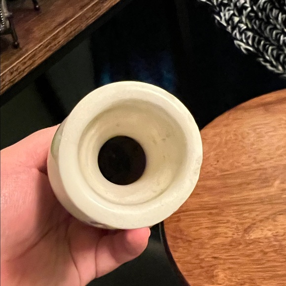 60s Vintage White and Blue mini Floral Vase - Picture 4 of 5